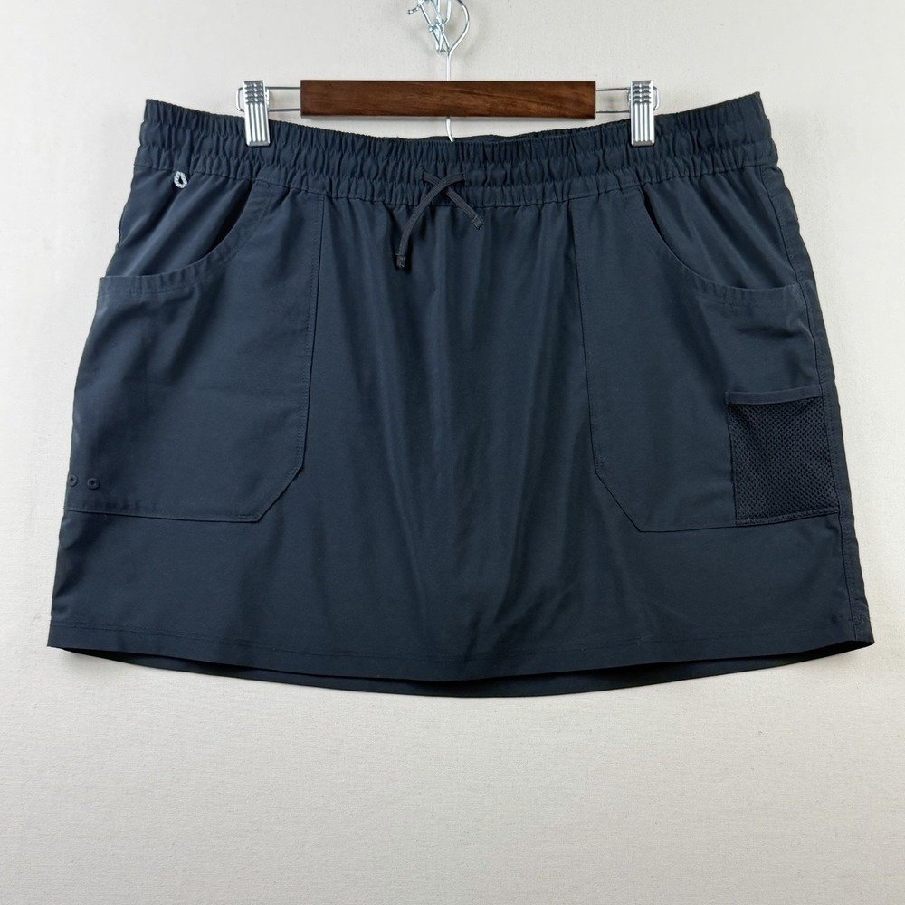 Columbia PFG Women's Skort XL  Black Pockets Fishing Running